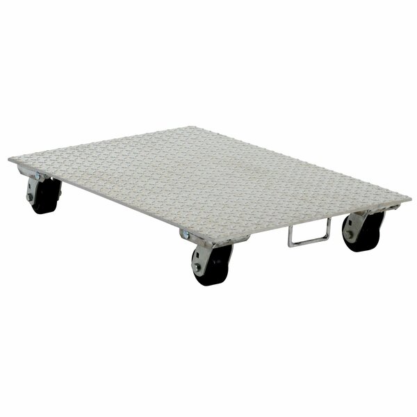 Vestil Aluminum Plate Dolly With Rubber Wheels PDA-2436-R-S-H